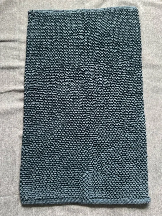 Casaluna Textured Bath Mat Rainstorm Blue Rug - Picture 4 of 8